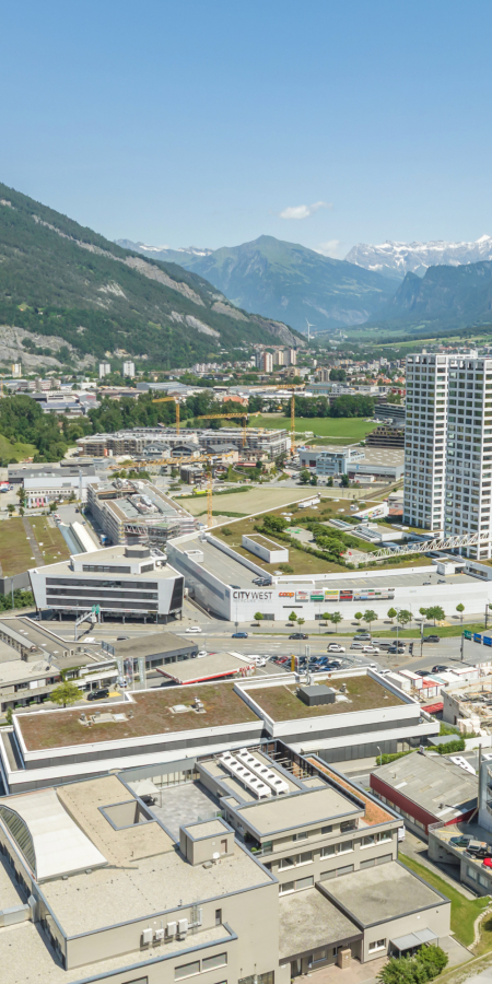 Panorama von Chur Richtung Landquart