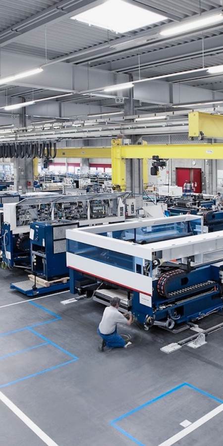 Produktionshalle von Trumpf in Grüsch