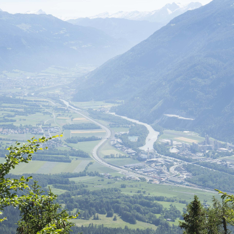 Panorama des Bündner Rheintals