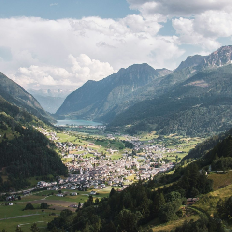 Panorama der Region Bernina