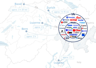Photonics cluster map Graubünden