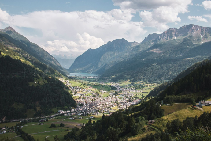 Panorama der Region Bernina