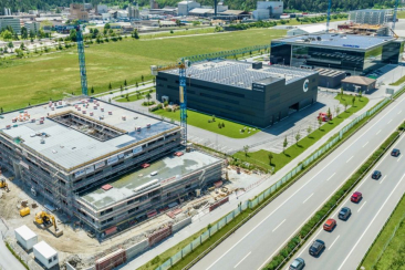 Industriezone IP Vial mit einer Baustelle