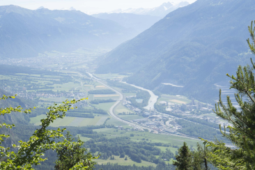 Panorama Bild des Churer Rheintals