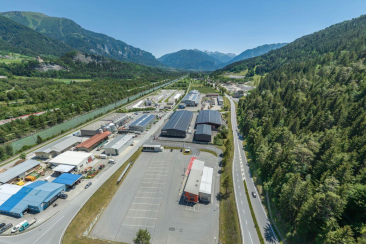 Industriezone in Cazis Luftaufnahme