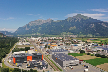 Tardisland in Lanquart, Luftaufnahme