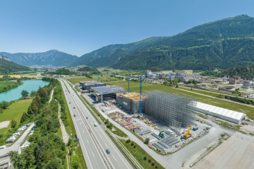 Industriepark Vial mit einer grossen Bausstelle
