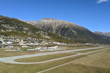 Panorama Flughafen Samedan